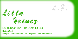 lilla heincz business card